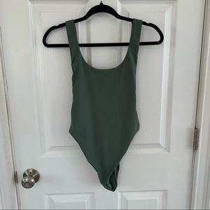 NWOT Aerie green low back one piece